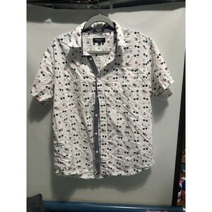 Eighty Eight Platinum Men's Button Down Collared Patriotic Print Size L